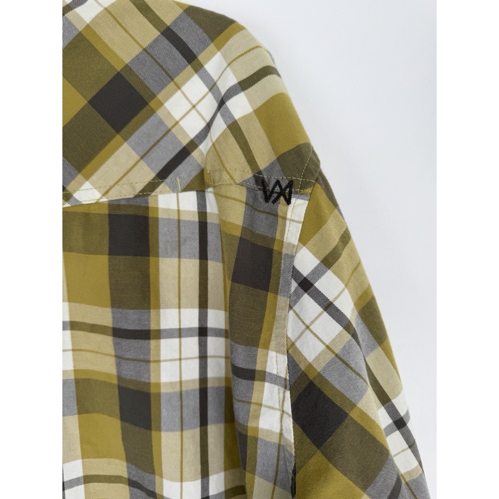 5.11 Tactical Flannel Shirt Mens 2XL yellow and olive Plaid Snap Button Up - Picture 8 of 10